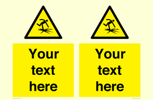 Custom warning thin ice